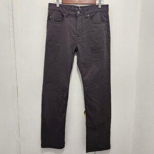 Prana Men's 32x32 Gray Stretch Hiking 5 Pocket Slim Fit Breathe Pants